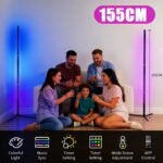 مصباح أرضي زاوية LED RGB بقوة 10 واط مع جهاز تحكم عن بعد، تصميم عصري بسيط، إضاءة مزاجية مثالية لديكور المنزل